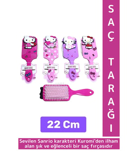Çocuk Kız Saç Bakım Eğlenceli Çok Şık İlgi Çekici Estetik Figür Yumuşak Kıllı Saç Tarağı 22 Cm
