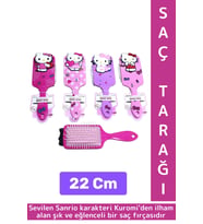 Çocuk Kız Saç Bakım Eğlenceli Çok Şık İlgi Çekici Estetik Figür Yumuşak Kıllı Saç Tarağı 22 Cm