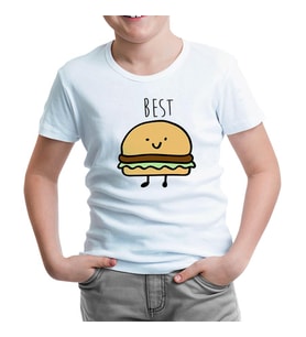 Best Friends - Hamburger Beyaz Çocuk Tshirt