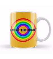 André the Giant  Vintage Retro Rainbow Style Warriors Design Wrestlers Gift Kupa Bardak Porselen