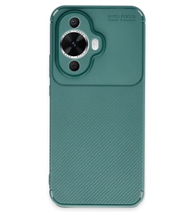 Nova 12S Kılıf Auto Focus Karbon Kapak - Koyu Yeşil