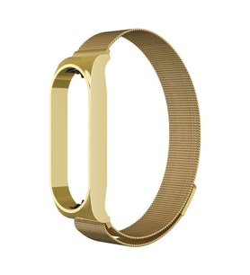 Xiaomi Mi Band 5 Uyumlu Kordon Hasır Metal Mıknatıslı Örgü Zore KRD-01 Kayış