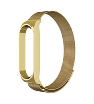 Xiaomi Mi Band 5 Uyumlu Kordon Hasır Metal Mıknatıslı Örgü Zore KRD-01 Kayış