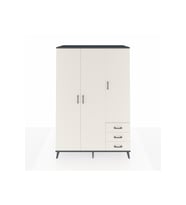 Kronos Dolap 6 Raflı 3 Çekmeceli Tek Askılı 132x59x195 Antrasit-Aytaşı/Aytaşı