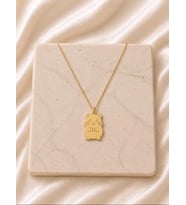 Kişiye Özel Minimalist Hamster Kolye 925K Gümüş (Gold)
