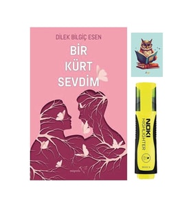 Bir Kürt Sevdim Romanı - Dilek Bilgiç Esen 9786257099301 -  Sarı Fosforlu Kalem - Not Defterli Seti (Renksiz)
