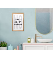 BK Home No Selfies In The Bathroom Dekoratif Retro Ahşap Tablo-2