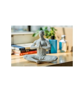 Yoga/Meditasyon Yapan İskandinav Tarzı Biblo Heykel Figür Dekor Dekorasyon Hediyelik Denge ve Huzur