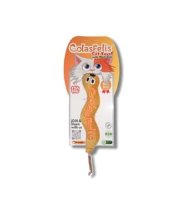 ColasFelis Mini Worm Matatabili El Yapımı Kedi Oyuncağı 16 x 3 cm (Sarı)
