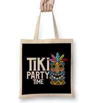 Adorable & Cute Tiki Party Time Island Luau Themed Bez Çanta Uzun Saplı