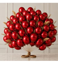 Kırmızı Renk Lateks Metalik Balon (30 cm) - 50 Adet