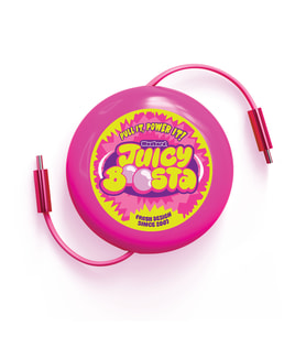 Mustard Juicy Boosta  USB-C 100W Hızlı Şarj Kablosu - Pembe