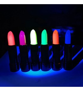 Karanlıkta Parlayan Yanan UV Neon Ruj Yüz Boyama 6 Adet 6 Renk