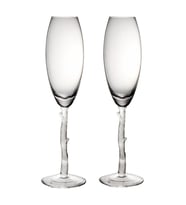 Paşabahçe Denizli Cam El İmalatı Kristal Dal Figürlü Şampanya Kadeh 2 Li 1027948 31579 200 cc