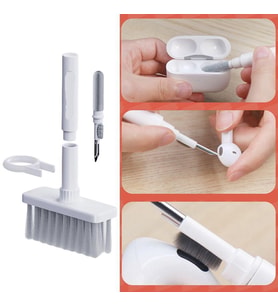 Airpods Uyumlu Kulaklık Temizleme Kiti Kalemi Tablet Hoparlör Kulaklık Temizleme Kit 5 In 1 Kit 5 in Beyaz