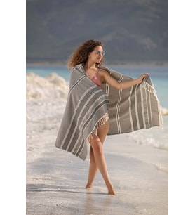 Rain Peştemal (Siyah) %80 Pamuk %20 Bambu 95x180. Banyo Havlusu, Plaj Havlusu