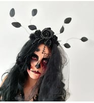 Hediye Kostüm , Cadı Kostümü , Siyah Taç , Halloween Kostüm , Cadılar Bayramı Tacı ,  Hediye Parti Tacı