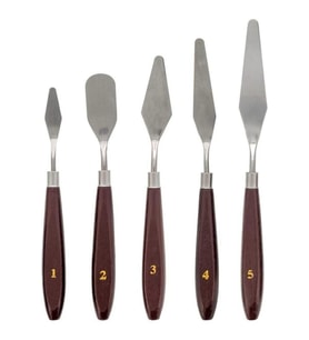Resim Spatula Seti, Metal Spatula 5'li (Painting Knife)