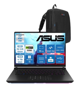 Asus Rog Strix Scar 16 G635LX-RW145 Ultra 9 275HX Aı 32GB GB 4tb SSD 24GB/RTX5090 Gddr7 175W 16" Wqxga 240Hz 3ms 1200NITS Windows 11 Pro Gaming Taşınabilir Bilgisayar WRW14515+ZETTAÇANTA