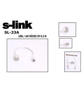 S-link SL-33A 0.3m USB AM-MICRO5P Kablosu