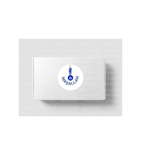 MAŞALLAH Etiketi Nazar Boncuğu Yuvarlak Mat Sticker Mevlid Dua Sünnet Bebek Partisi 3 Cm (95 Adet)