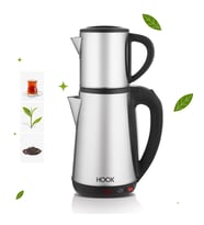 Inox Çaycı Elektrikli Çay Makinesi Kaliteli Paslanmaz Çelik Filtre (1.8L - 1500W) Erdem Store