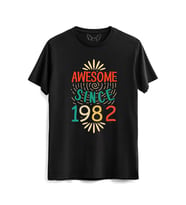 Vintage 1982 Awesome Siyah Tshirt