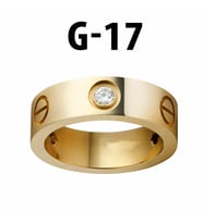 Kartier Taşlı Yüzük Gold Renk 17 Numara