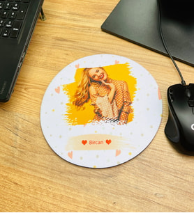 Kişiye Özel Fotoğraflı Oval Mouse Pad