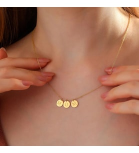 Kişiye Özel 925 Ayar Gümüş Tasarım Mom Kolye (Gold)