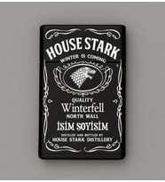 House Stark GOT Desenli Metal Tabaka – Kişiye Özel İsimli Hediyelik