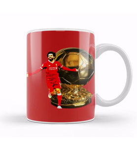 Mo salah  BAllon d'or The Best Player İn The World 2021   Vintage Retro Rainbow Style Kupa Bardak Porselen
