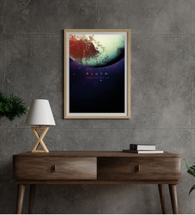 Plüton Pluto Uzay Metal Poster Metal Tablo Metal Üzerine Baskılı Metal Poster Ev Duvar Dekorasyon