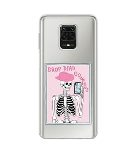 Redmi Note 9 Pro / 9s Uyumlu İskelet Selfie Tasarımlı Şeffaf Telefon Kılıfı