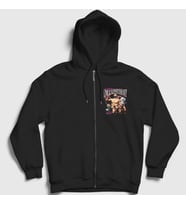 Presmono Unisex Siyah Punch Güreş Ufc Mma Khabib Nurmagomedov Fermuarlı Kapüşonlu Sweatshirt 513480tt