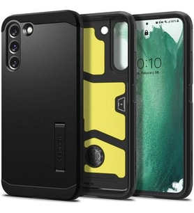 Spigen Galaxy S22 Plus 5G ile Uyumlu Kılıf Tough Armor Military Grade Black (Siyah)