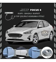 Ford Focus 4 Oto Araç Kapı Koruma Fitili 5metre Parlak Gri Renk