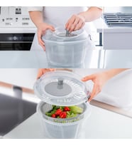 Porsima G-25 Vega Pratik Salata Kurutucu - Meyve Sebze Yeşillik Yıkama Kurutma Kabı Gri