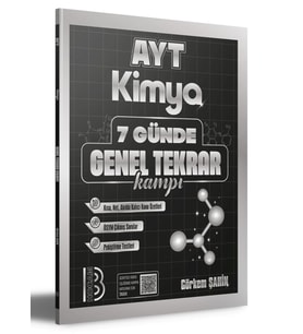 Benim Hocam Yayınları Ayt Kimya 7 Günde Genel Tekrar Kampı
