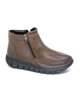 TrendyShose CPR-22335 Z Anatomic Hakki Deri Konfor Rahat Taban Bot (KAHVE)