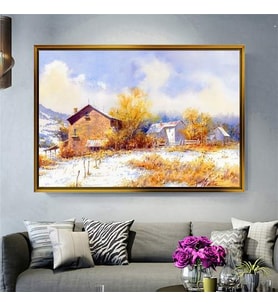 Altın Çerçeveli dekoratif tablo l89 (Gold)