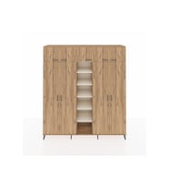 Hyperion Dolap 12 Raflı 9 Kapaklı 2 Askılı 220x44x243 Çam-Çam/Aytaşı