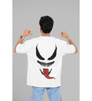 Tasarım Venom Baskılı Unisex Oversize Tişört
