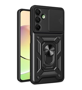 Samsung Galaxy A56 Kılıf Pars Lens Yüzüklü Silikon - Siyah