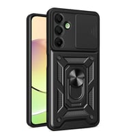 Samsung Galaxy A56 Kılıf Pars Lens Yüzüklü Silikon - Siyah