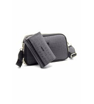Just Polo Kadın Ayarlanabilir Askılı 6 Bölmeli Mini Çanta Ve Cüzdan Kombini MDS4023-1003 (Siyah)