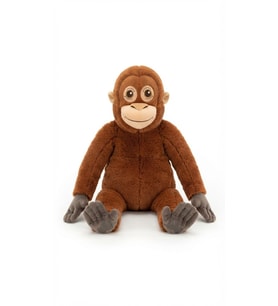 Sevimli Peluş Maymun 60 cm - Büyük Boy Yumuşak Orangutan Oyuncak - Çocuk Uyku Arkadaşı Hediye