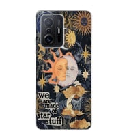 Redmi Mi 11T/Mi 11T Pro Uyumlu Güneş ve Ay Desenli Şeffaf Telefon Kılıfı