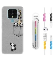 Tecno Camon 16 18P Pova 3 Pova Neo Kılıf Kablo Koruma Spiral Silikon Pandalar 1798