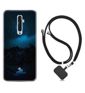 Oppo Reno 2Z 4 Lite 4 Pro 5 6 7 A31 Kılıf Boyun Askılı Silikon Gece 1633